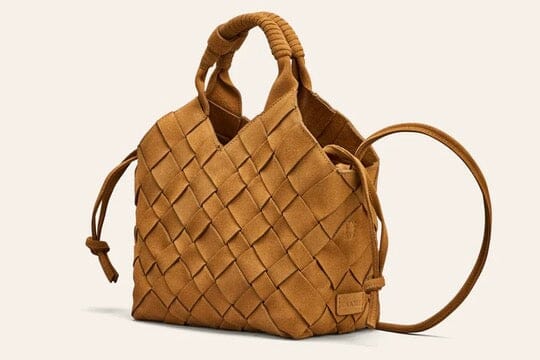 CALAJADE Wildledershopper "MISU" MEDIUM - camel
