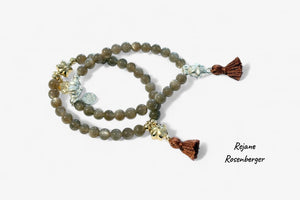 REJANE ROSENBERGER DESIGN Steinarmband "Classic" Mondstein braun/grau