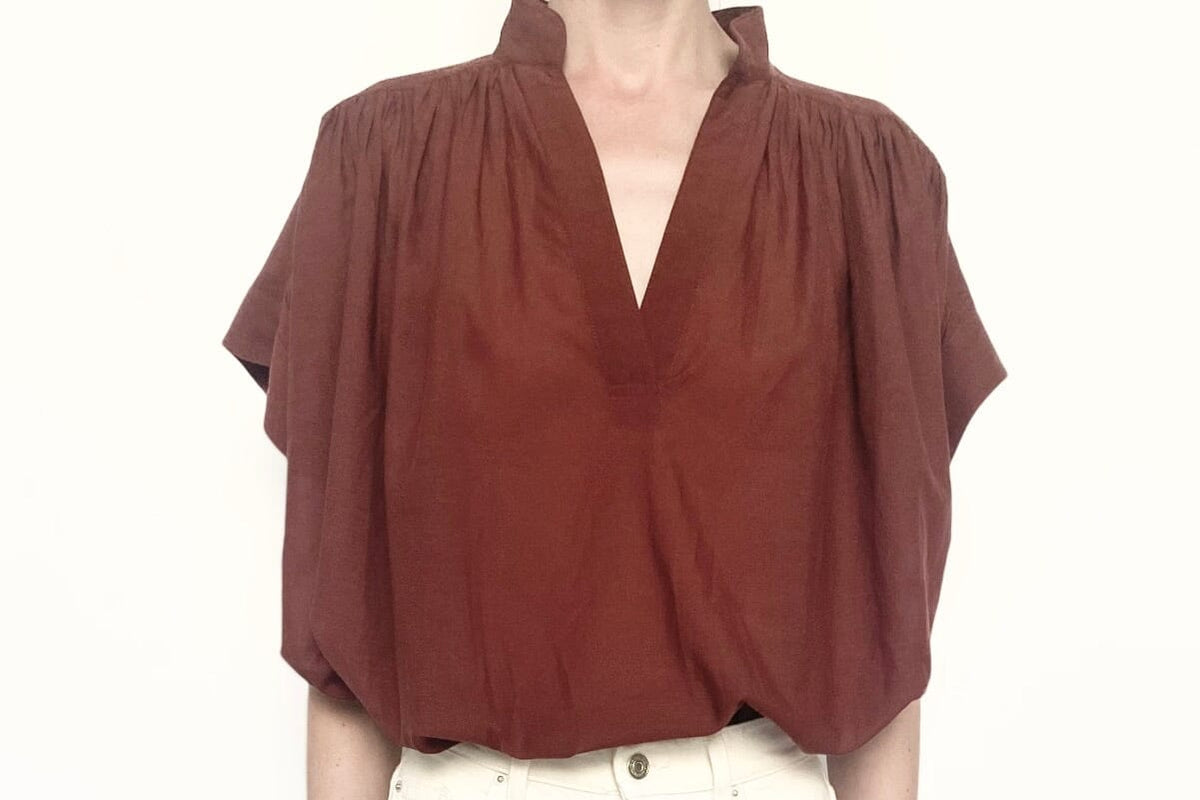 VANESSA BRUNO Kurzarmbluse "CORY" épice