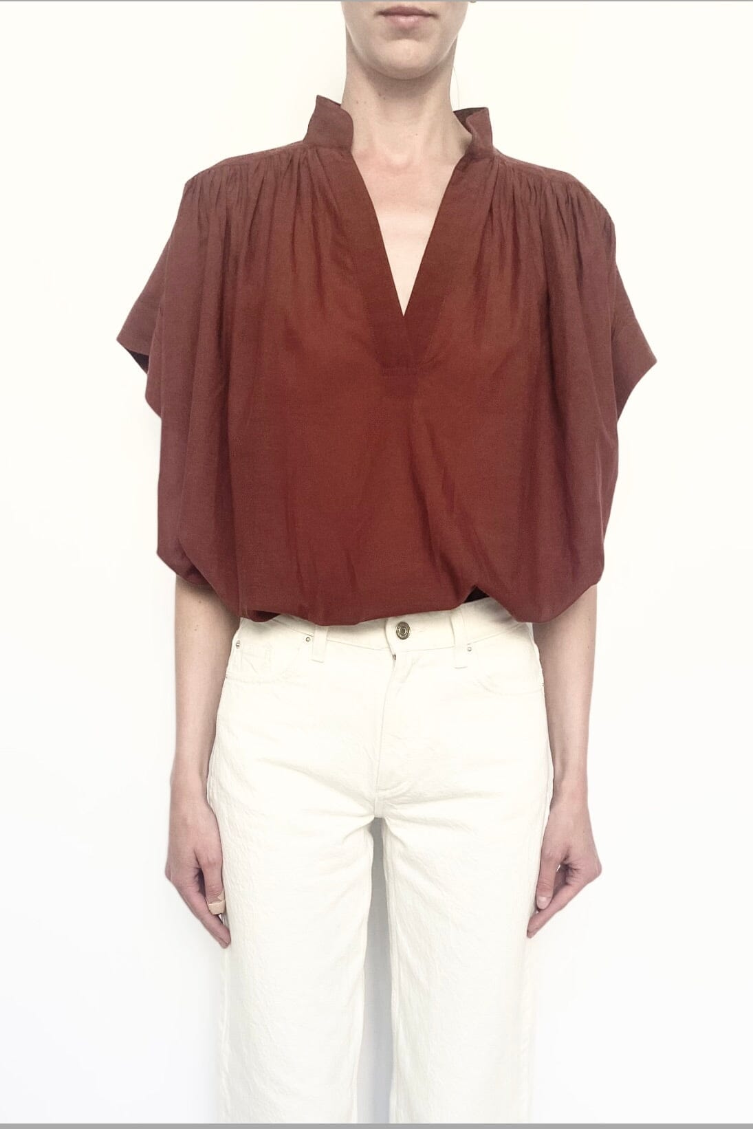 VANESSA BRUNO Kurzarmbluse "CORY" épice