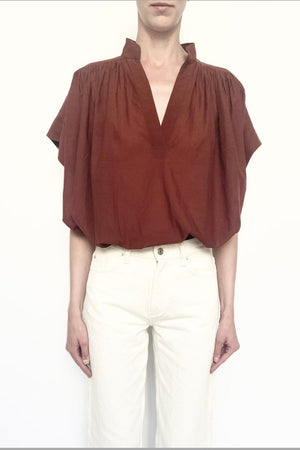 VANESSA BRUNO Kurzarmbluse "CORY" épice