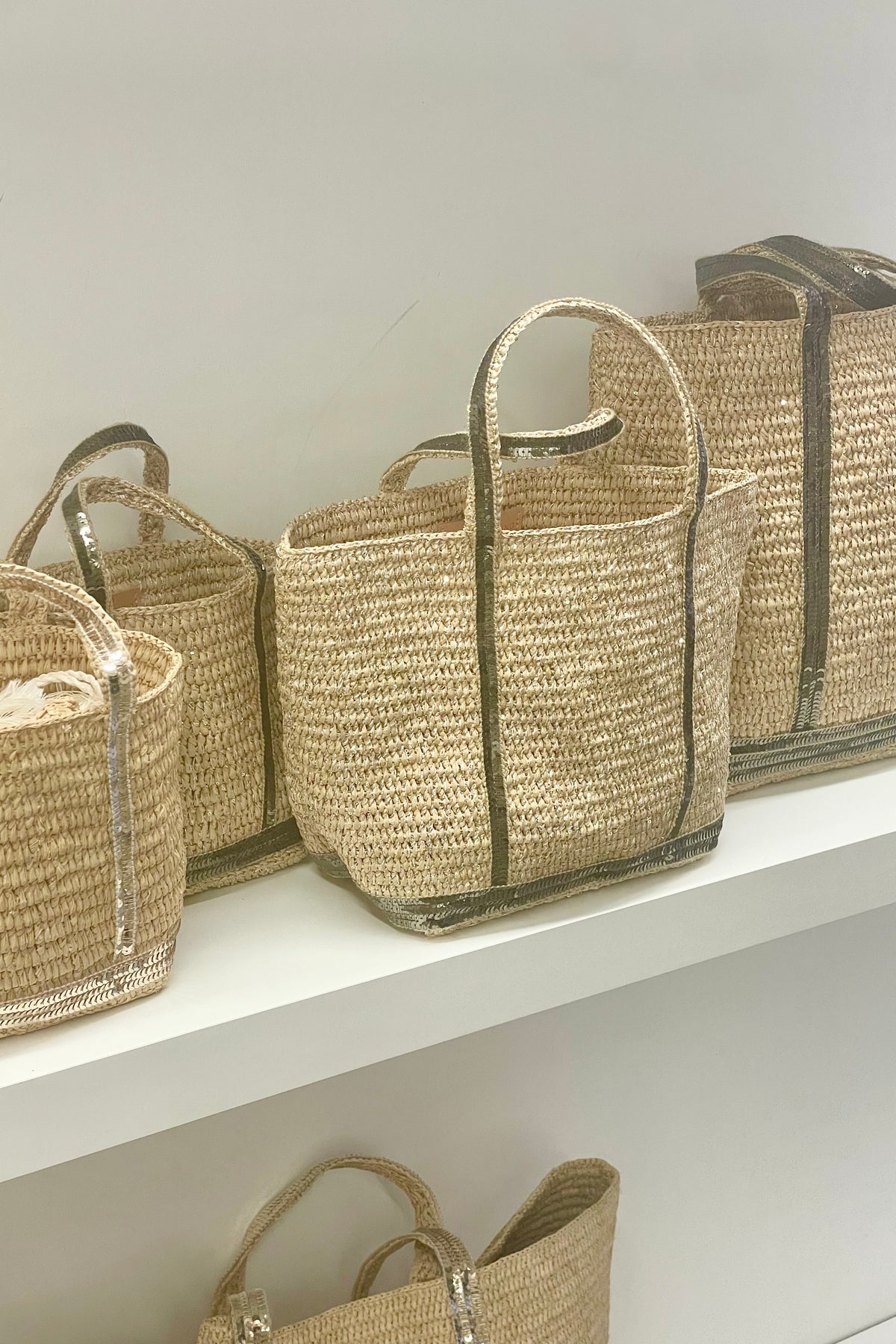 VANESSA BRUNO Raffia Basic Tote Size L