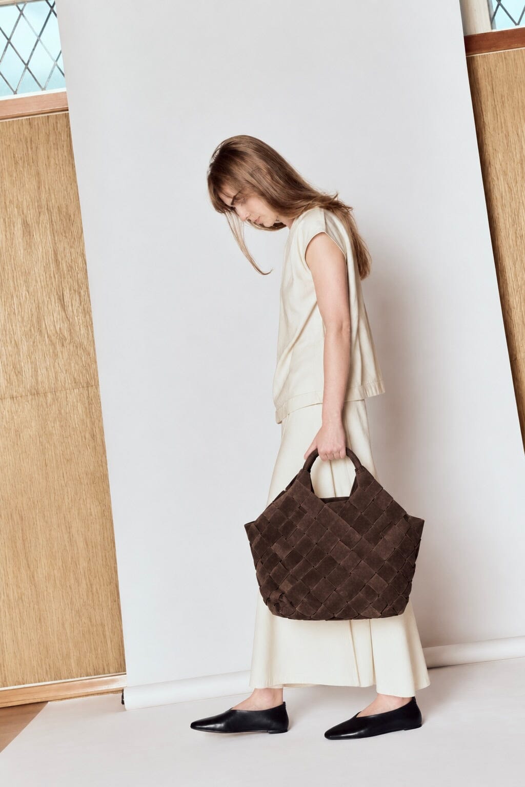 CALAJADE Ledershopper "MISU" L nubuk chocolat