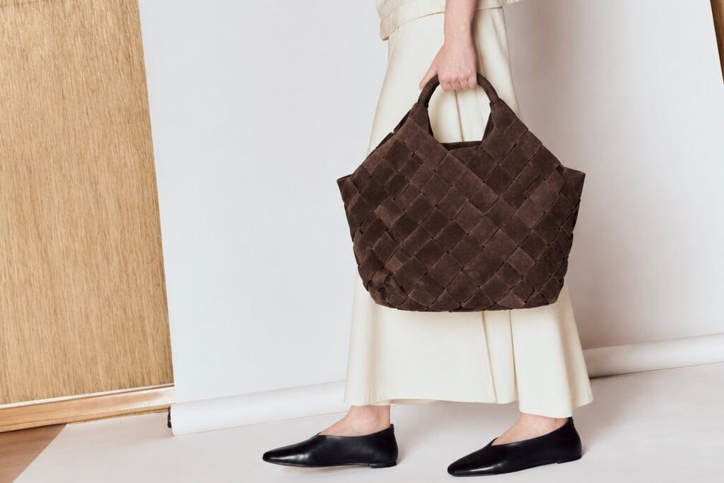 CALAJADE Ledershopper "MISU" L nubuk chocolat