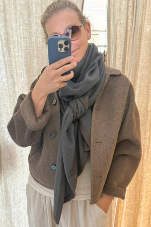 Choice by Réjane Rosenberger Cashmere Poncho grey