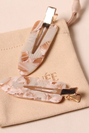 Peignée Paris Barettes "Simple" nougat