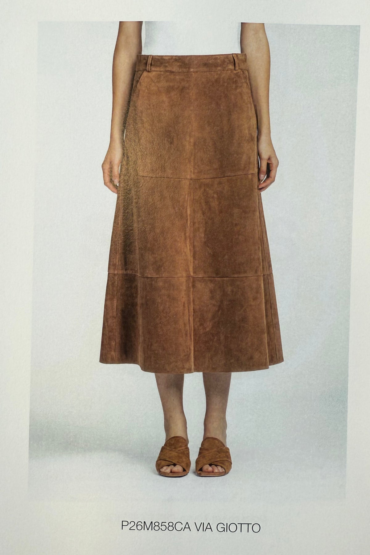 VIA MASINI Velourcord Jupe "CARA" chocolat