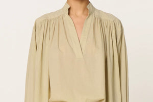 VANESSA BRUNO Boho Bluse "CALVIN" argile