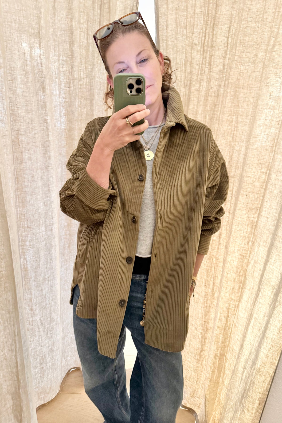 SOSUE Cordjacke oliv khaki