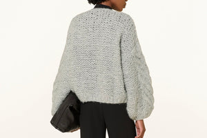 MAIAMI short sleeve cardigan "ALPACA" beige
