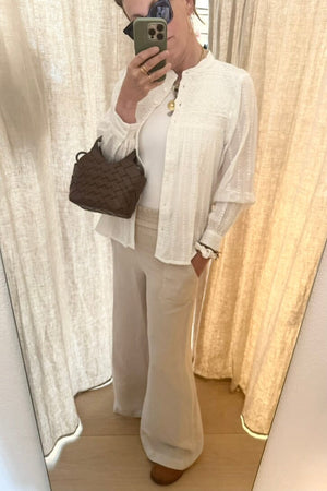 VIA MASINI leather joggers black