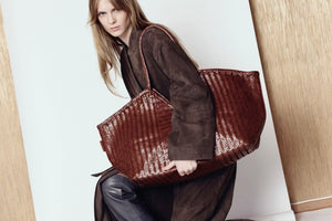 CALAJADE Leather shopper "MISU" L - black