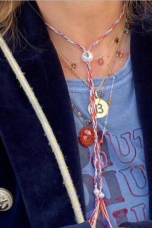 TAMARA TAICHMANN Baumwollkette "Scarlett"  sand/cinnamon/black