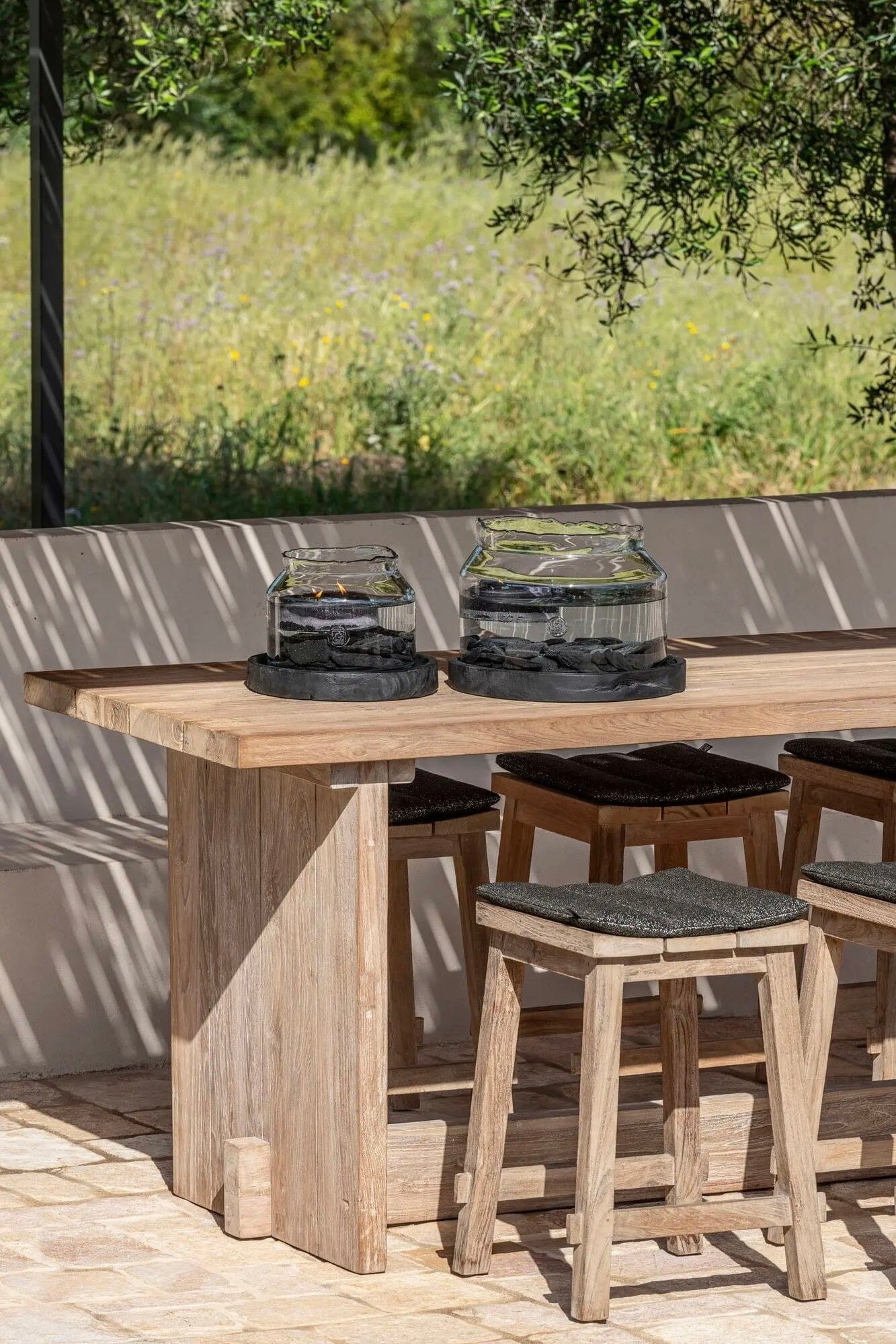 Gommaire Round Tray "ROUND" low small or medium fumé