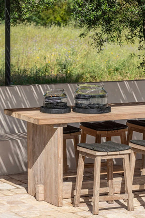 Gommaire Round Tray "ROUND" low small or medium fumé