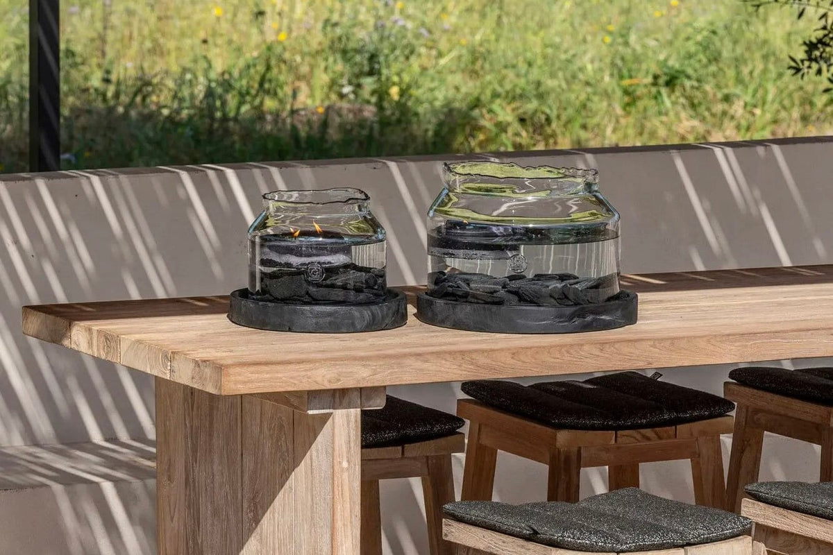 Gommaire Round Tray "ROUND" low small or medium fumé