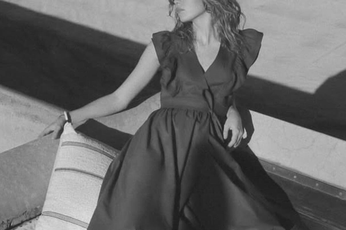 VANESSA BRUNO Baumwoll - Kleid "ERMIONE" schwarz