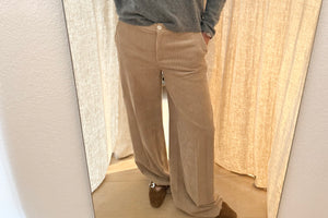 VIA MASINI Velourcord Hose "Greca" nocciola