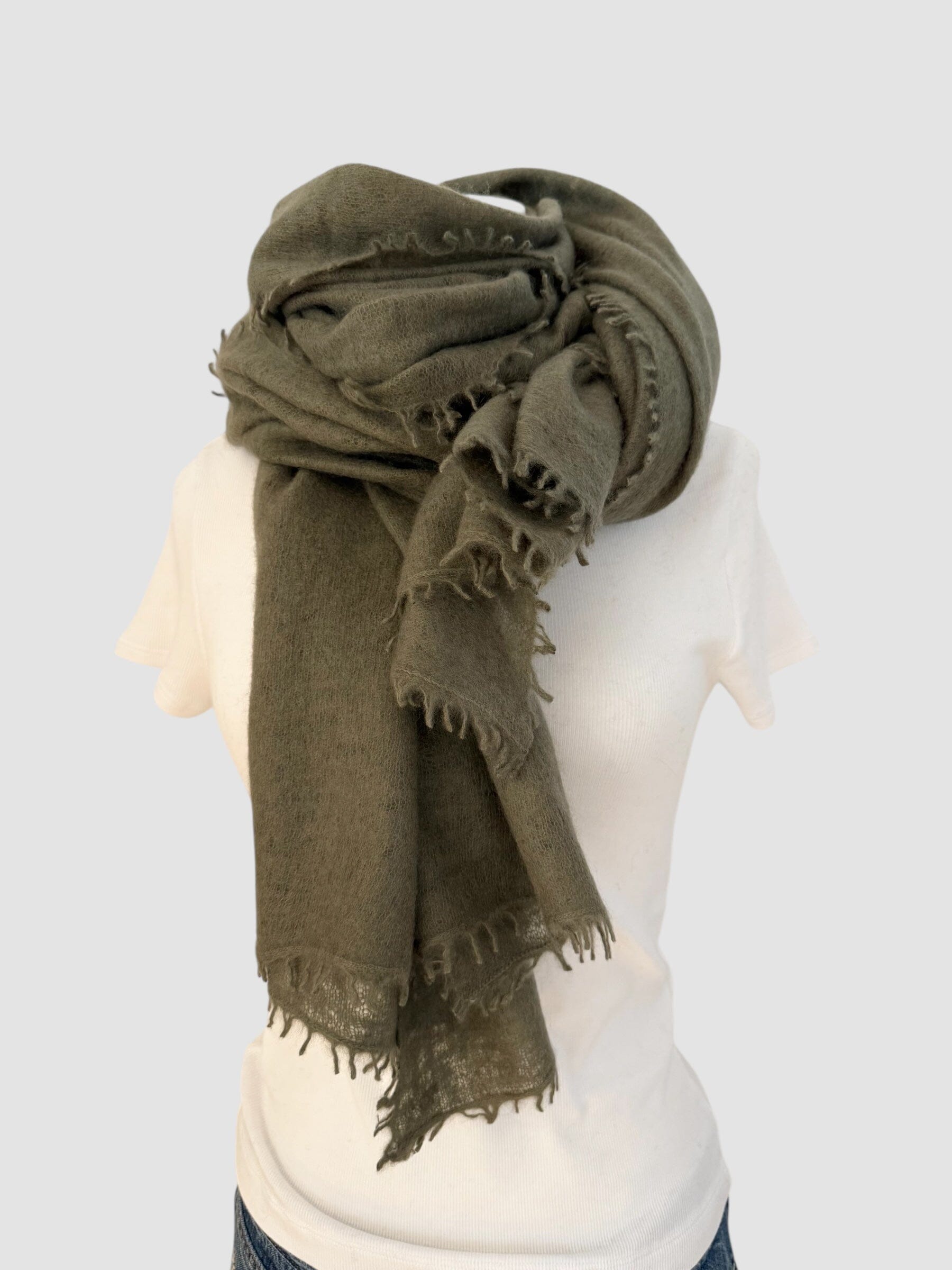 Choice by Réjane Rosenberger cashmere scarf gray méliert (MS-70027)