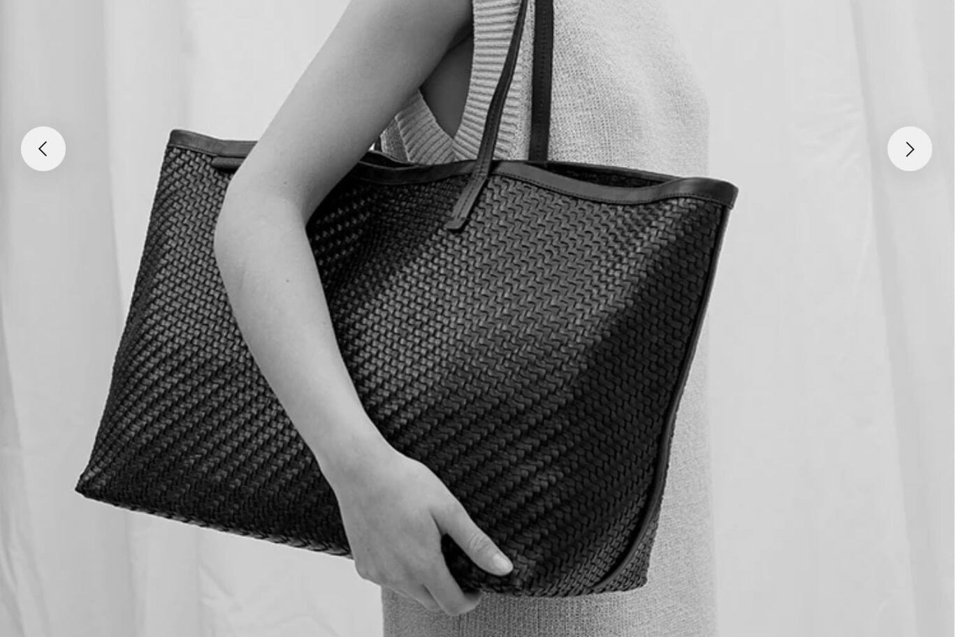 CALAJADE Leather shopper "MISU" L - black