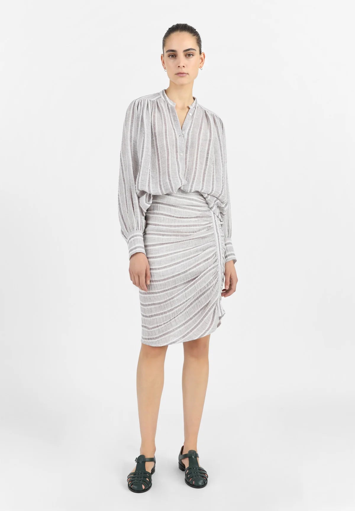 MASSCOB Leinenjupe "ADELYN" iced grape (C)