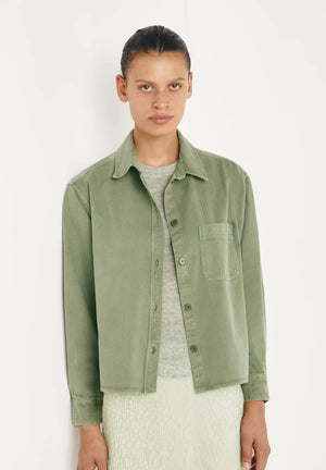 MASSCOB Baumwollhemdjacke "CONNILS" oliv