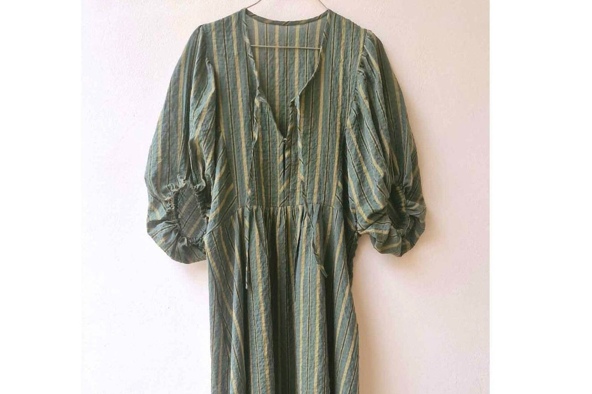 CLARAMONTE Baumwollkleid  "MATY" green uni