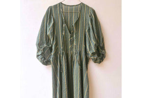 CLARAMONTE Baumwollkleid  "MATY" green uni