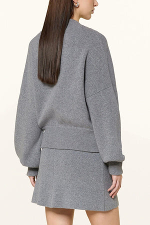 SOSUE Merinowool - Bomber "JOY" grau méliert