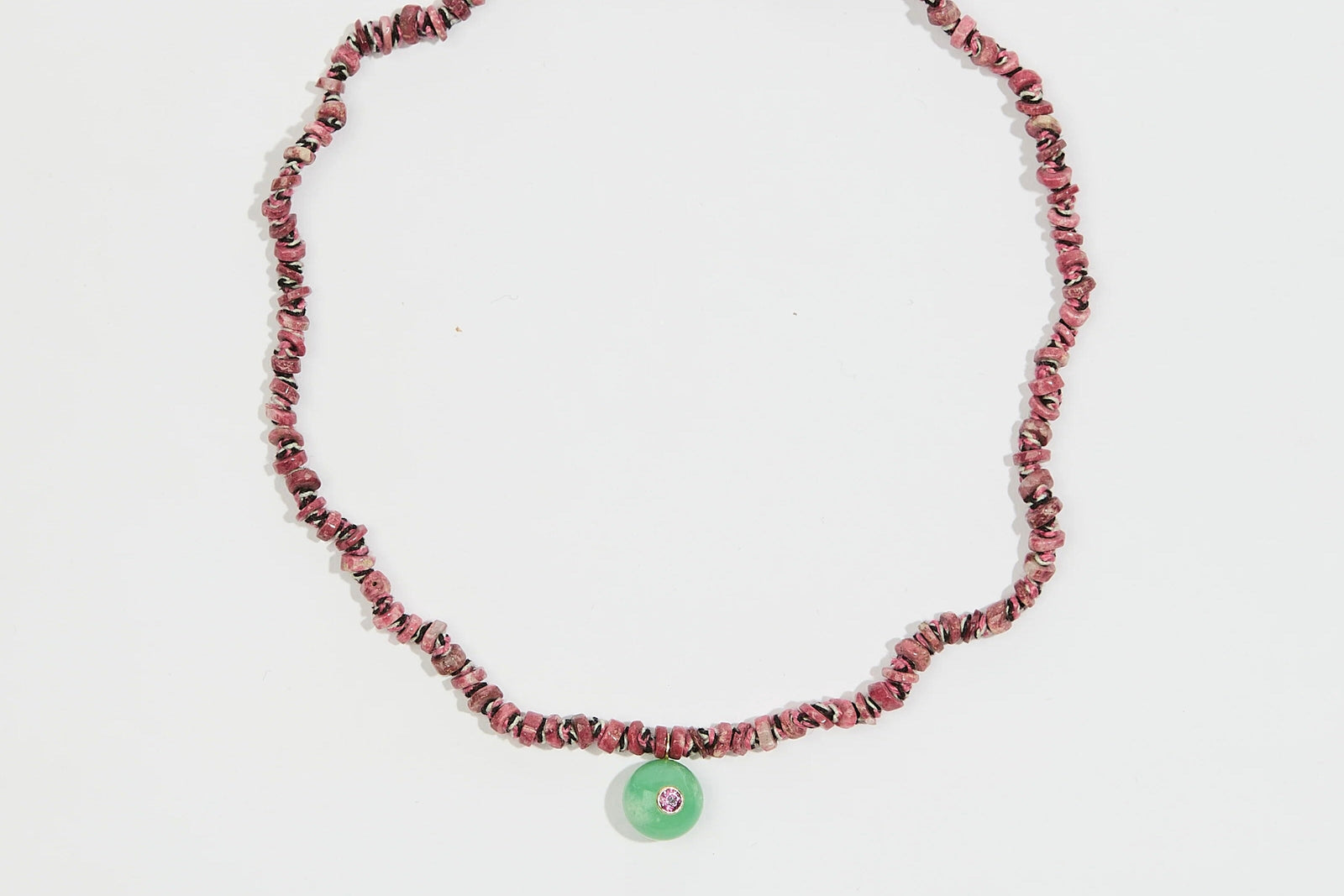 TAMARA TAICHMANN Thulite - Steinkette "Chrysoprase" grün/blau