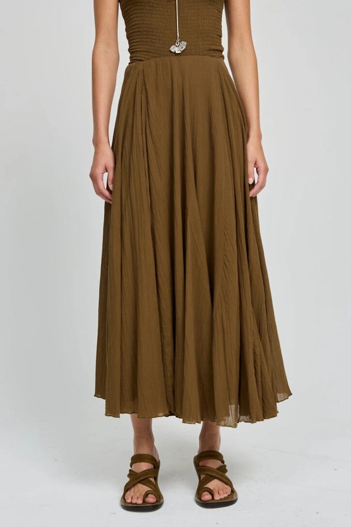 LAURENCE BRAS Baumwollbluse "WHEELESS" khaki