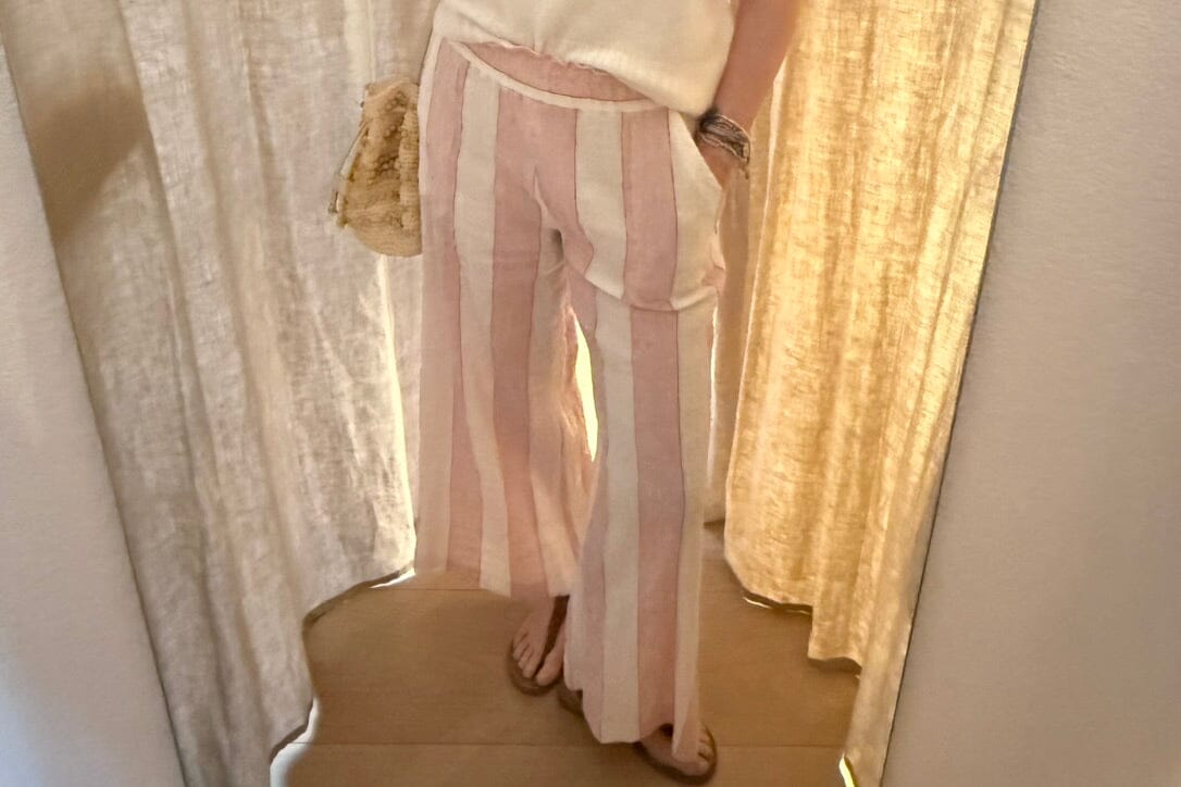 VIA MASINI  Baumwollhose "CONCHI" peonia