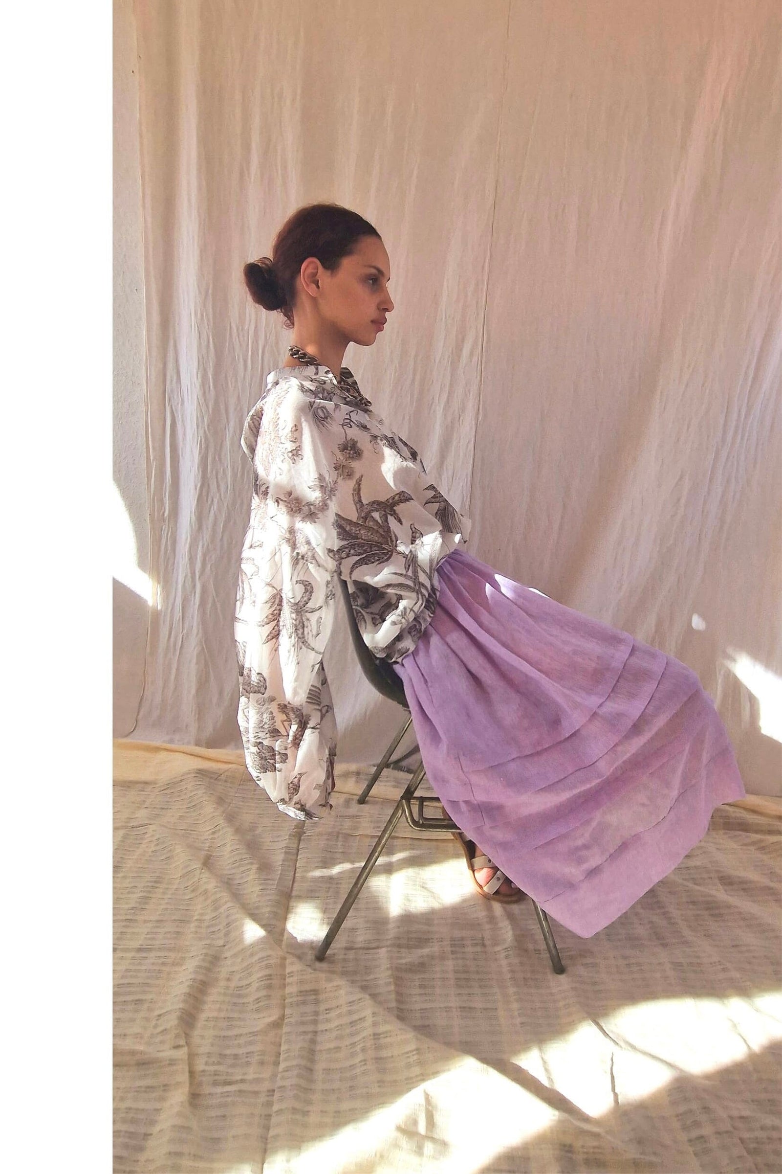 CLARAMONTE "Soul" linen jumper lilac (C)