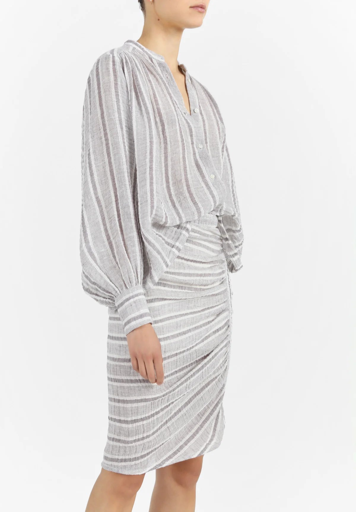 MASSCOB Leinenjupe "ADELYN" iced grape (C)