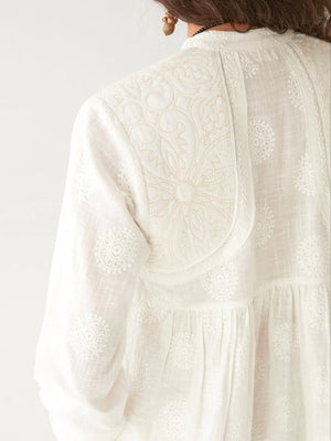 MAISON HOTEL Baumwollbluse "ARIANA" ivory