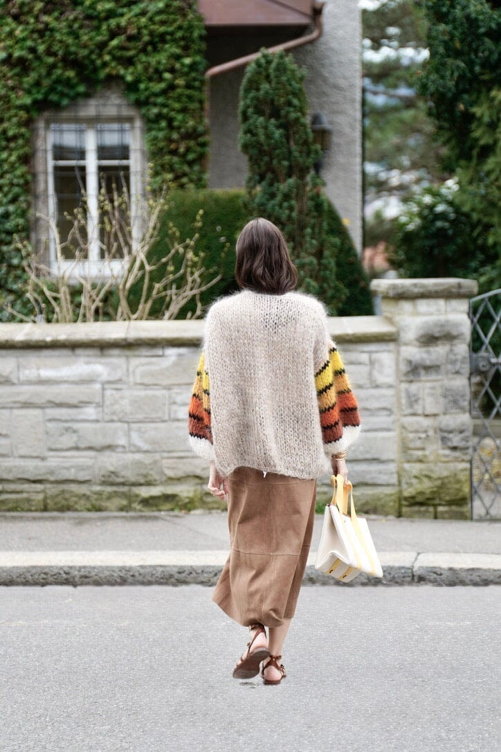 E WITH LOVE handknit jacket "SLEEVE" sand