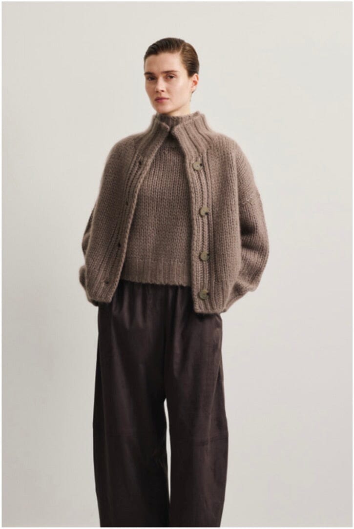 FFC Cashmere/Seiden Jacke "Odelia" taupe