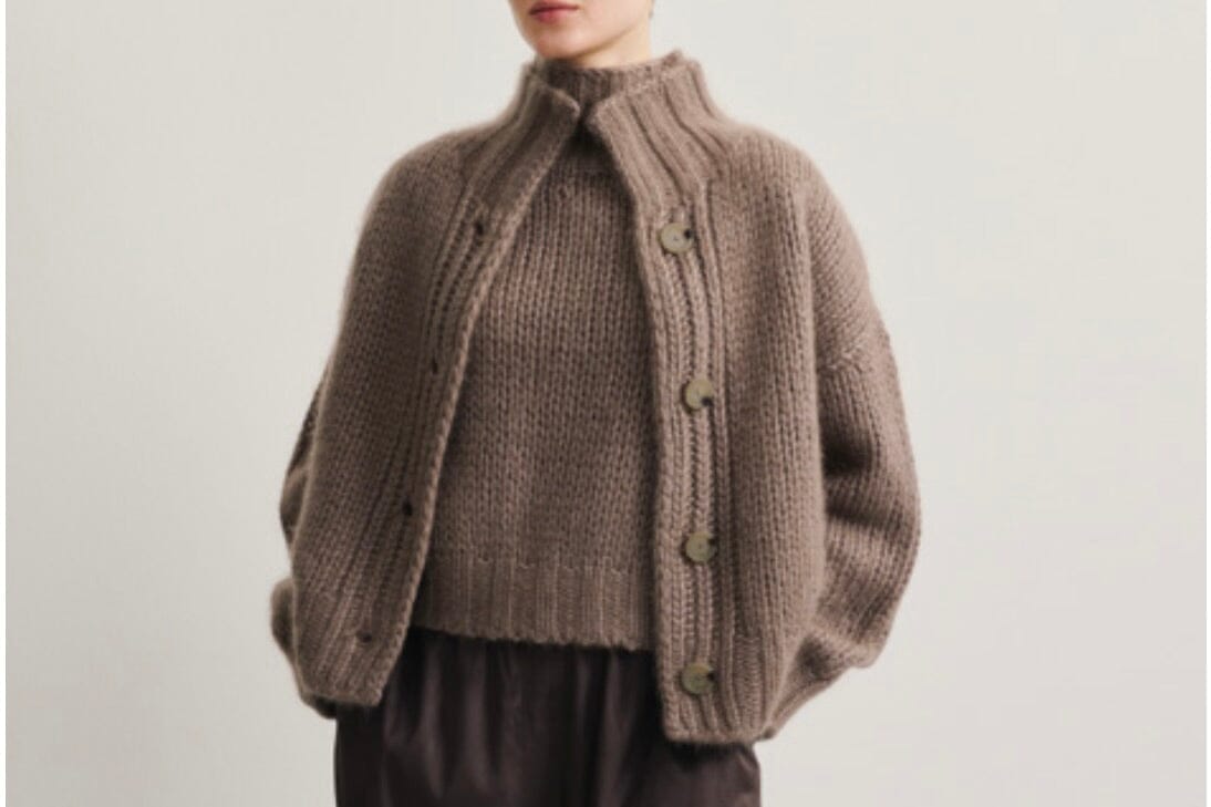 FFC Cashmere/Seiden Jacke "Odelia" taupe