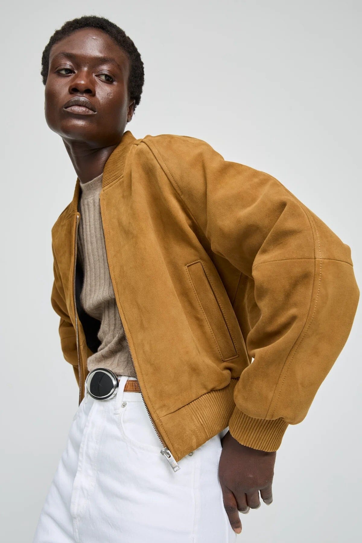 LAURENCE BRAS Lederbomberjacke "BOXE" natural