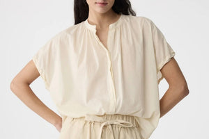 KNIT TED Baumwollbluse "LOTUS" ivory