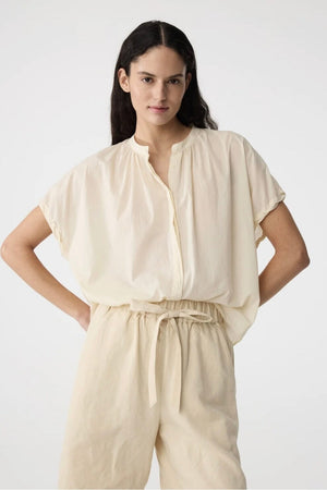 KNIT TED Baumwollbluse "LOTUS" ivory