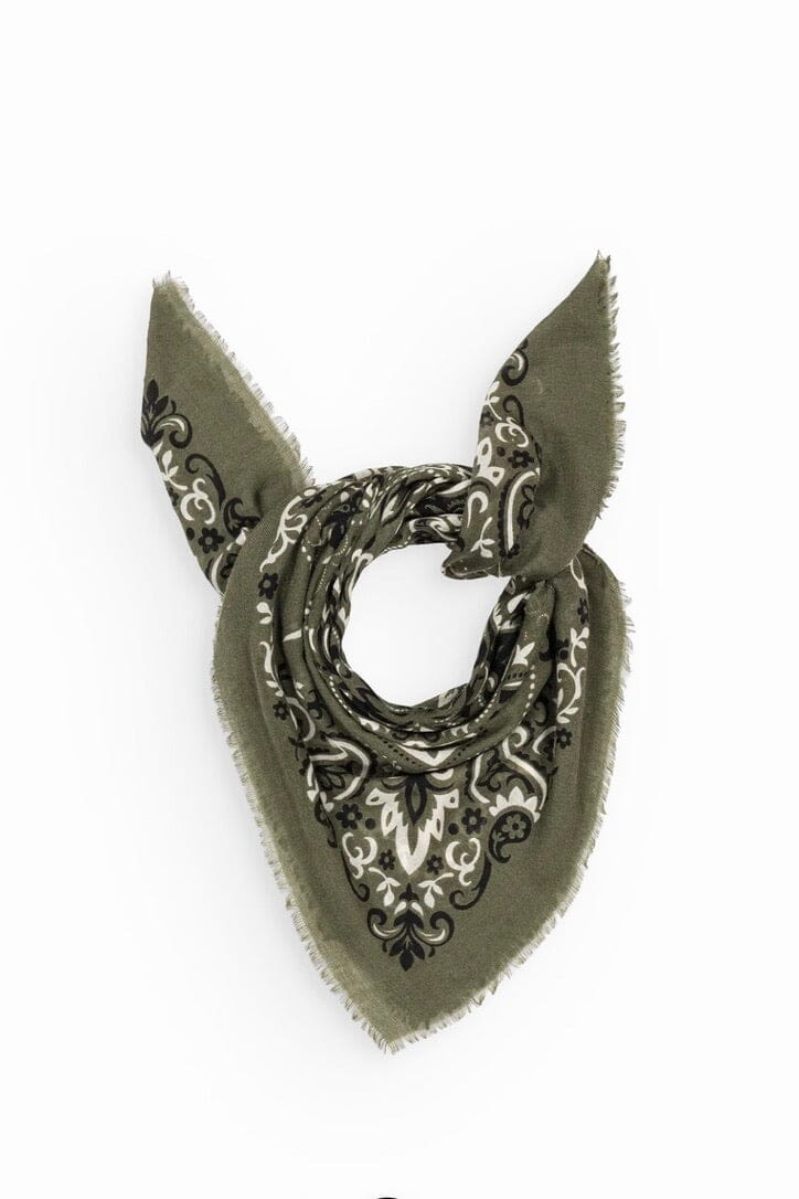 MAISON LECOMTE FLAMANT Wool/Seide "Scarf" kaki