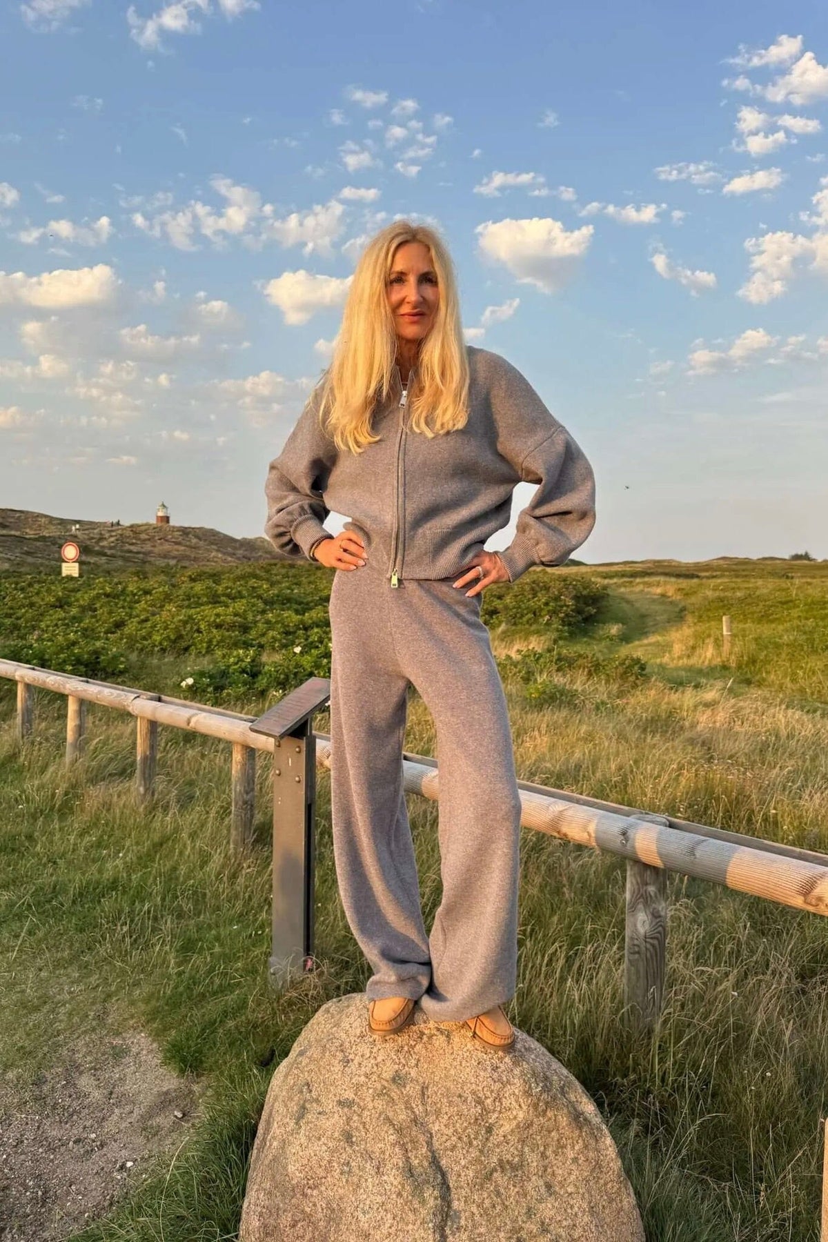 SOSUE Merinowool - Bomber "JOY" grau méliert