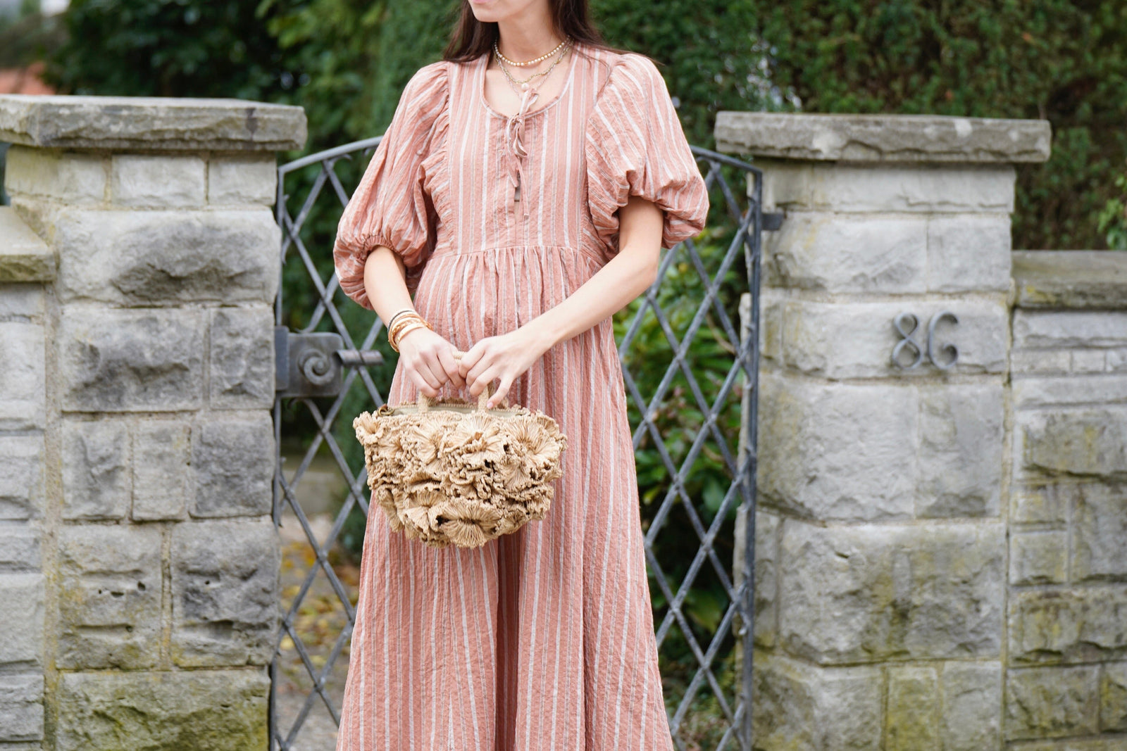 CLARAMONTE Baumwollkleid  "MATY" ocre uni