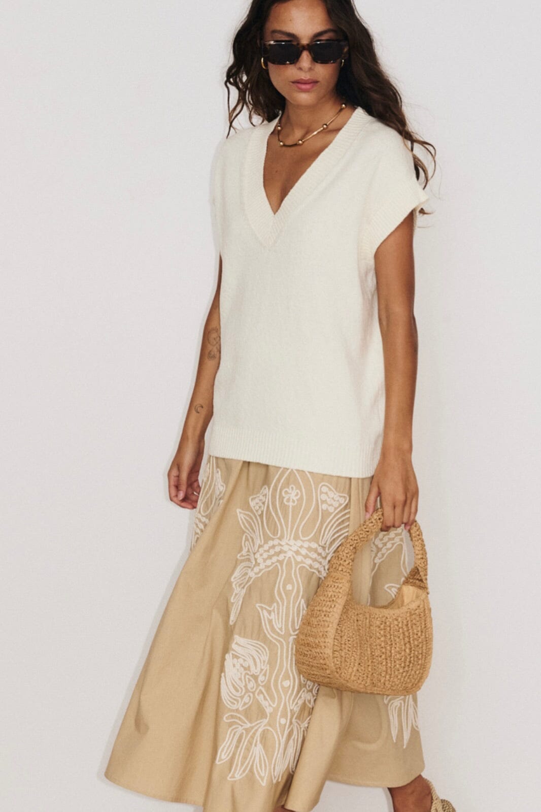 STELLA FOREST cotton blouse "ISOLDE" off-white