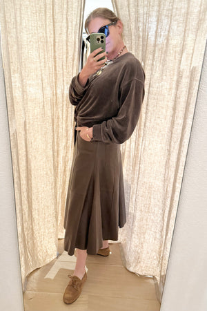 HAIKURE Lederjupe "SERENITY" brown