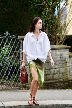 MES DEMOISELLES Seidenjupe "ERANU" green