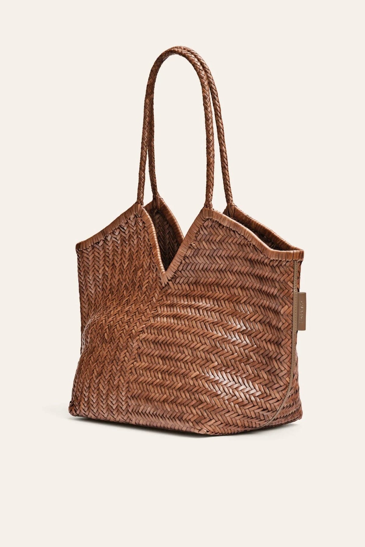 CALAJADE Ledershopper "HUMI" nutmeg