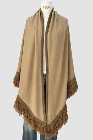 Choice by Réjane Rosenberger Cashmere Poncho multi camel