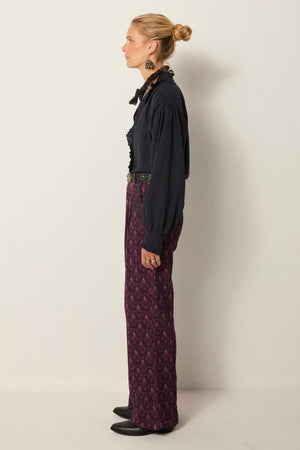MAISON HOTEL Viscosebluse "CELESTE" nocturne blue